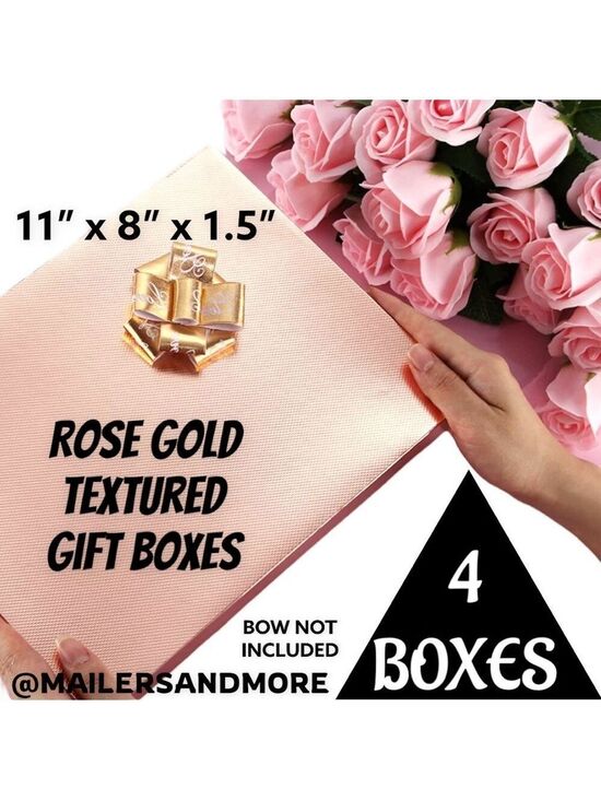 Mailers And More Other - 4 Rose Gold Textured T-Shirt Gift Boxes, Shipping Supplies, Gift, PRICE IS FIRM